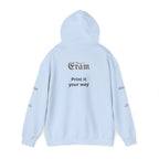 Eram Gothic Logo Hoodie — "Print it your way" White Pullover