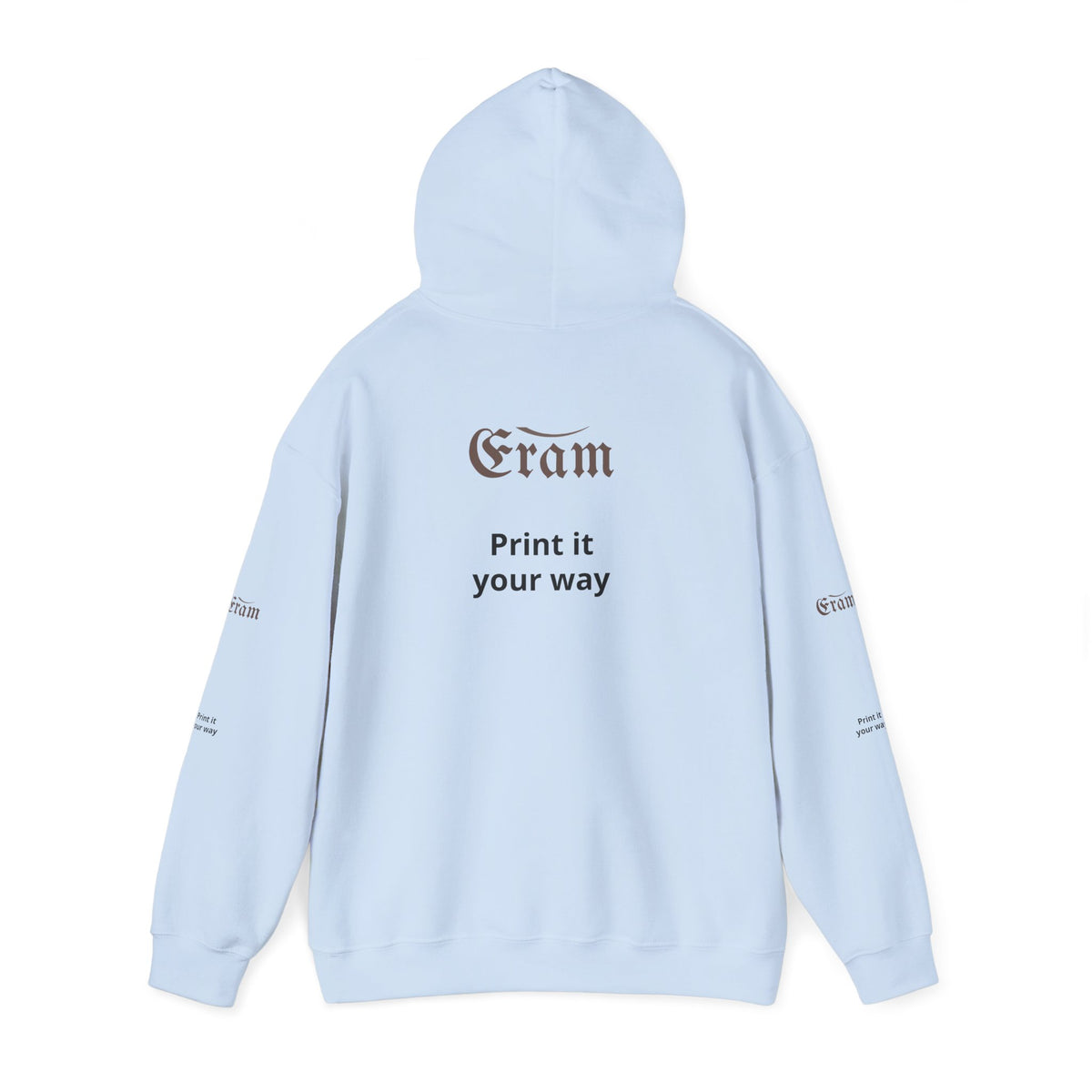 Eram Gothic Logo Hoodie — "Print it your way" White Pullover