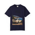 Slow Living Vintage Car T-Shirt — Scenic Coastal Drive Tee