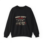 Night Shift Racing Crewneck Sweatshirt — Vintage Car Graphic