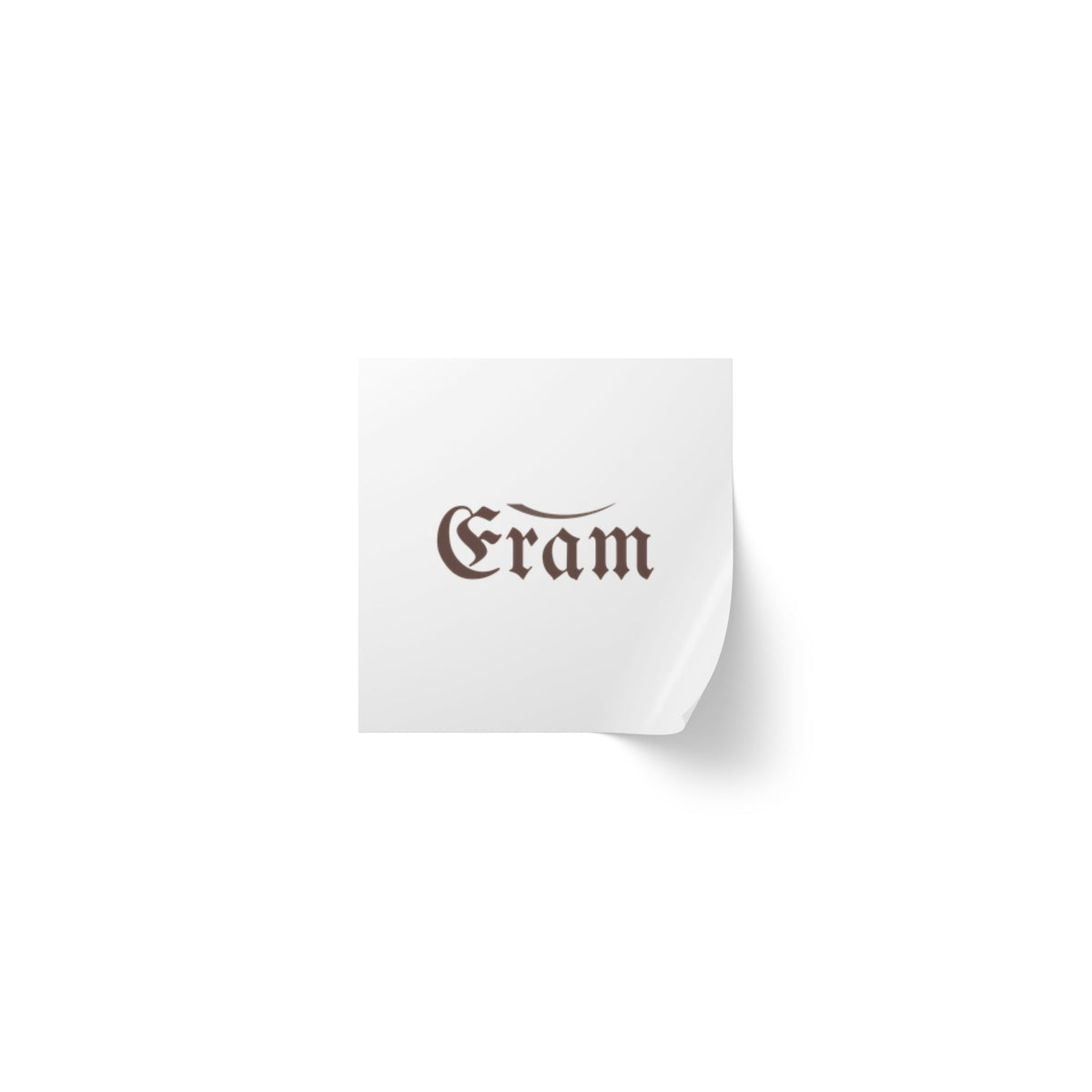 Square Sticker Rolls — Custom "Eram" Logo Label Stickers for Packaging & Branding