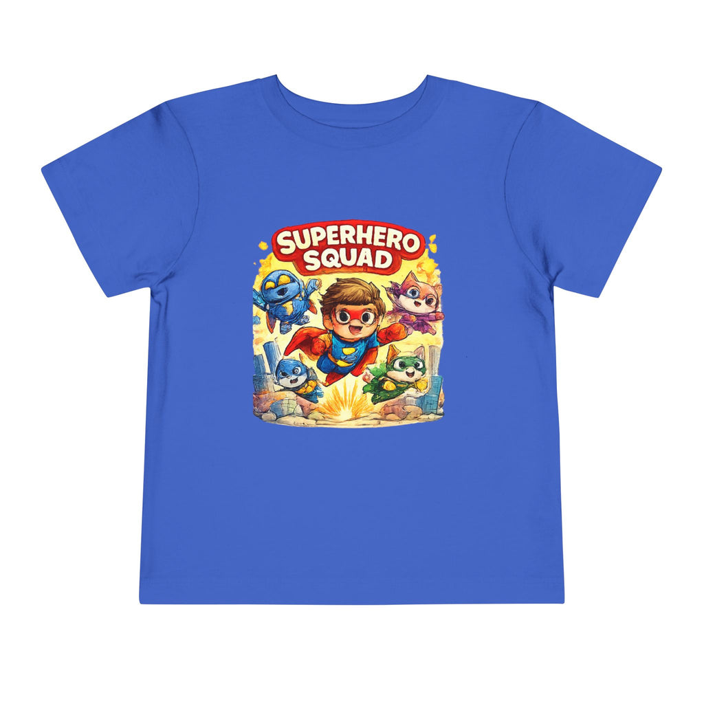 Toddler Superhero Squad Tee — Cute Kids Superhero Graphic Shirt