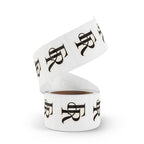 Monogram Square Sticker Rolls — Custom FR Logo Label Stickers (Sheet/ Roll)