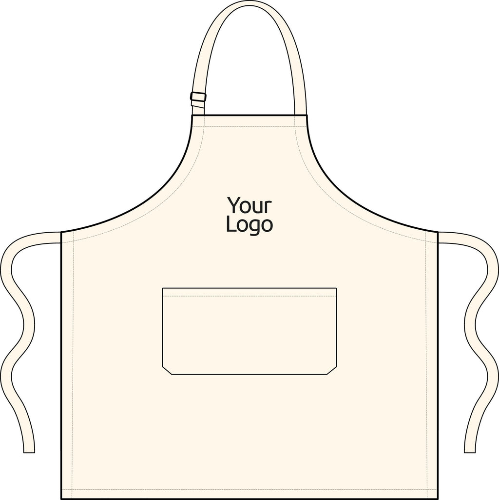 Custom Logo Linen Apron for Chefs, Bakers & Home Cooks