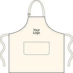 Custom Logo Linen Apron for Chefs, Bakers & Home Cooks