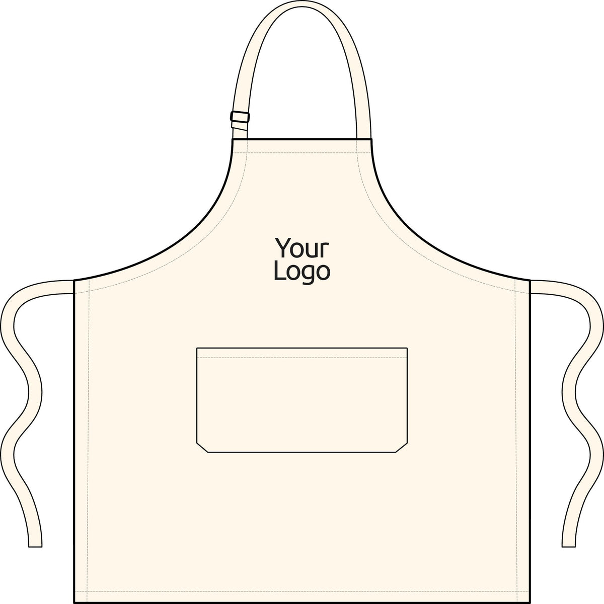 Custom Logo Linen Apron for Chefs, Bakers & Home Cooks