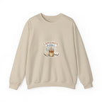 Caffeinate & Chill Crewneck Sweatshirt — Cozy Coffee Lover Pullover