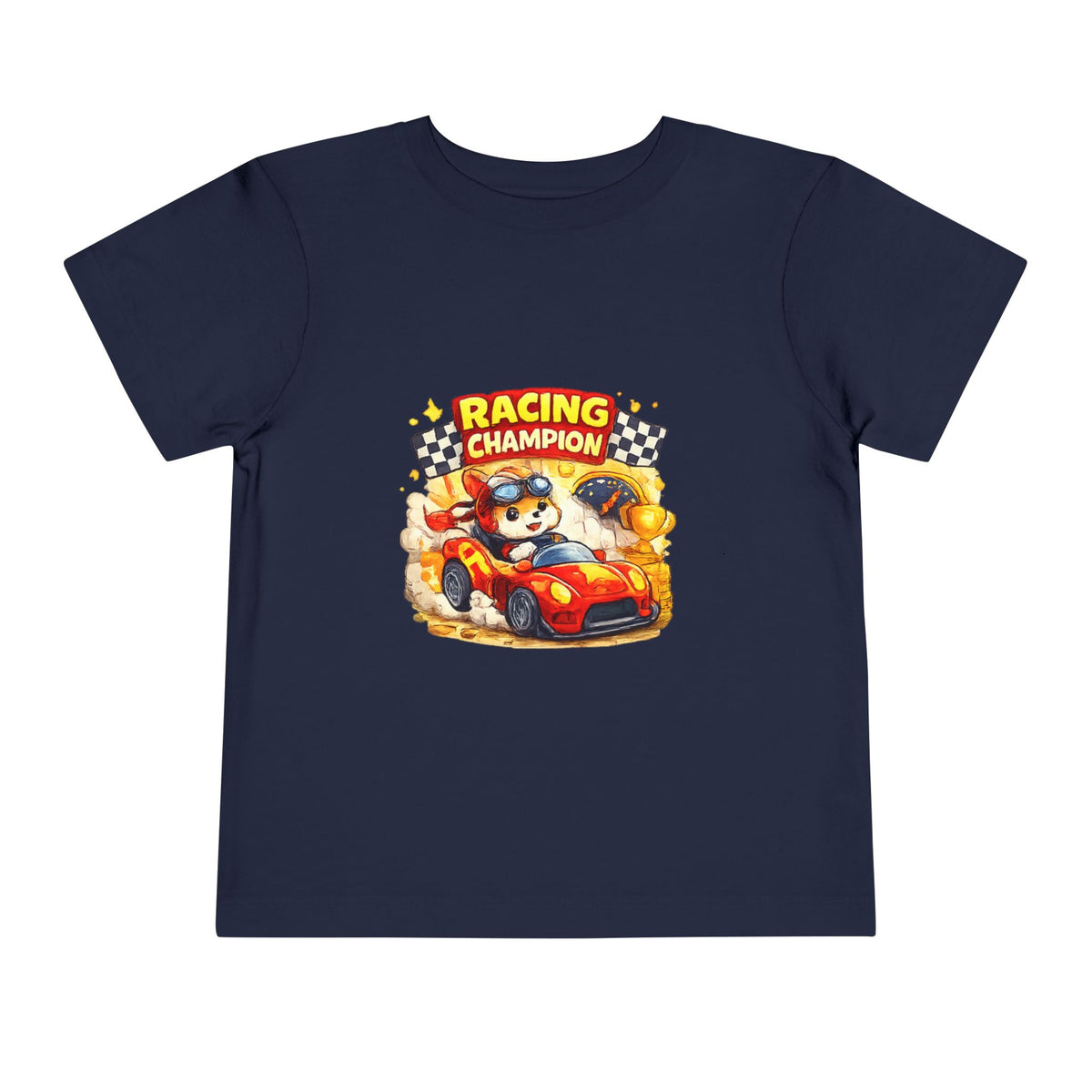 Toddler Racing Champion Tee — Kids Car Race Graphic T‑Shirt