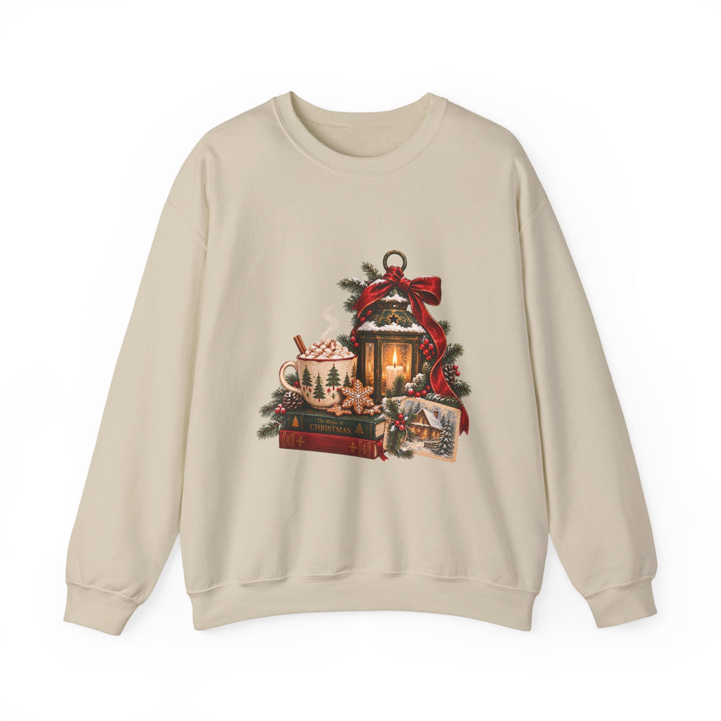 Cozy Holiday Lantern Christmas Sweatshirt — Vintage Winter Scene Crewneck