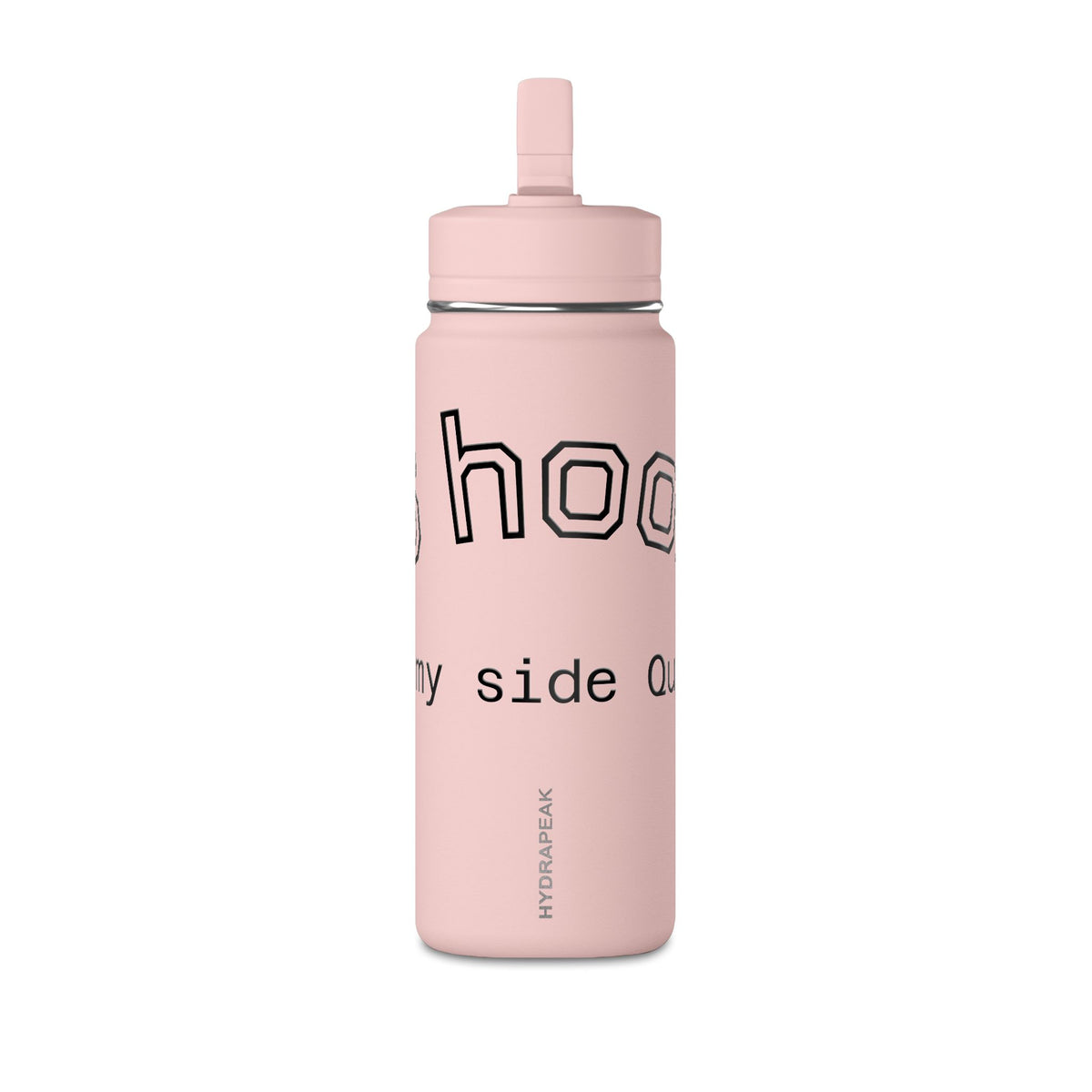20oz Pink 'School is My Side Quest' Mini Water Bottle - Straw Top, Cute Student Hydration Bottle
