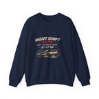 Night Shift Racing Crewneck Sweatshirt — Vintage Car Graphic