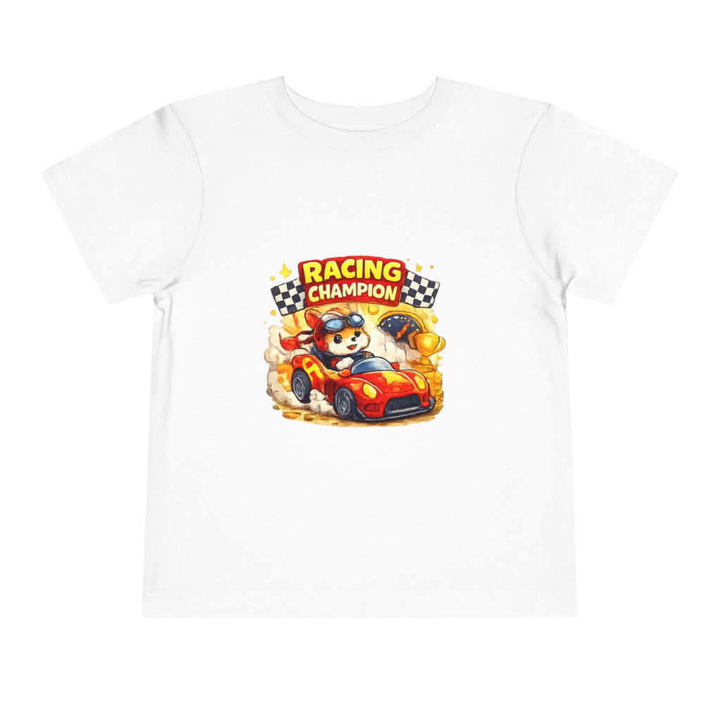 Toddler Racing Champion Tee — Kids Car Race Graphic T‑Shirt