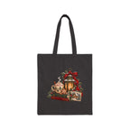 Vintage Christmas Lantern Tote Bag — Holiday Gift Market Tote