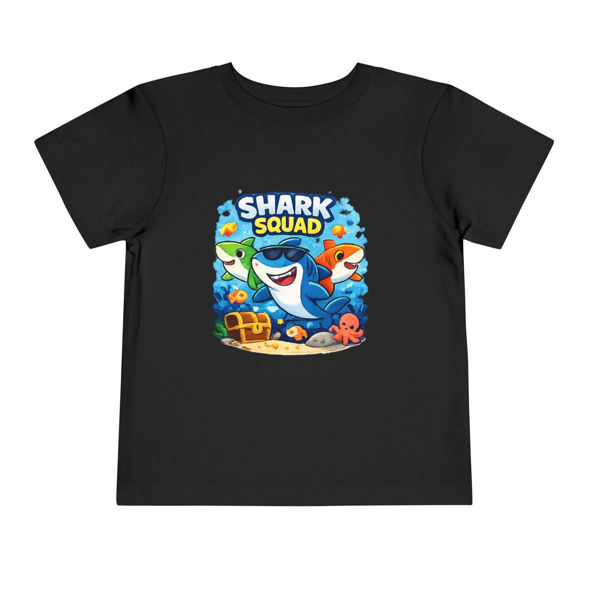 Toddler Shark Squad Tee — Cute Cartoon Underwater Tee for Kids